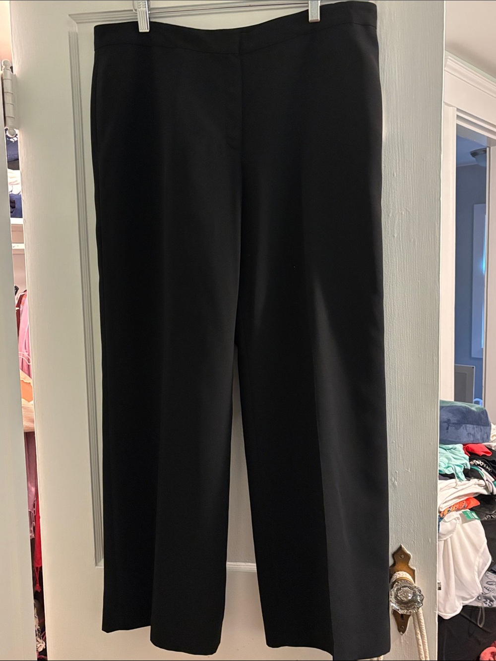 Jones Studio Straight-Leg Black Pull-On Pants